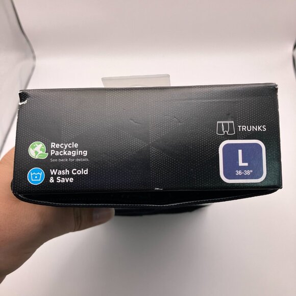 Pack Of 2 Hanes Large Black/Gray Premium Comfort Flex Fit Men's Trunk Underwear - Picture 3 of 4